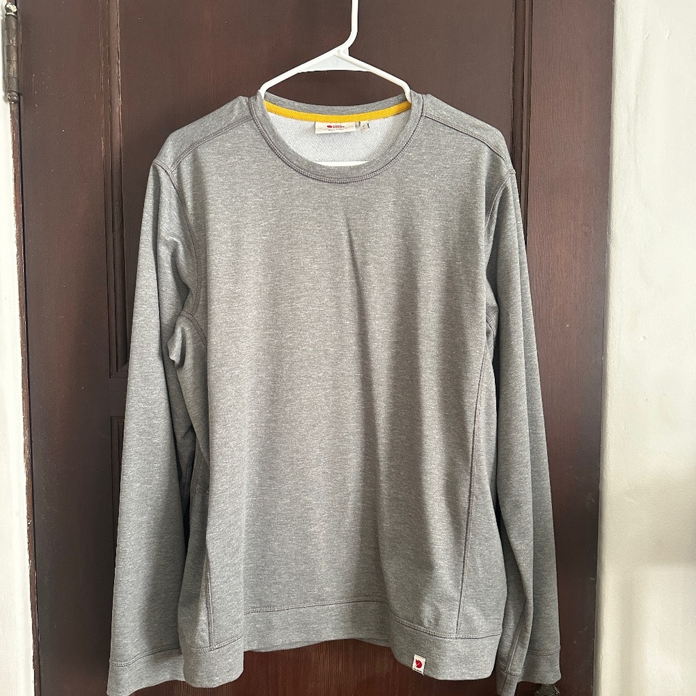 Fjall Raven High Coast Lite Sweater  Men's Size L  Heather Grey